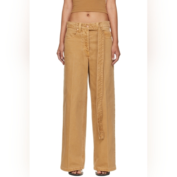 Alexander Wang Brown Belted Raver Jeans size 24 BNWT - Picture 1 of 13